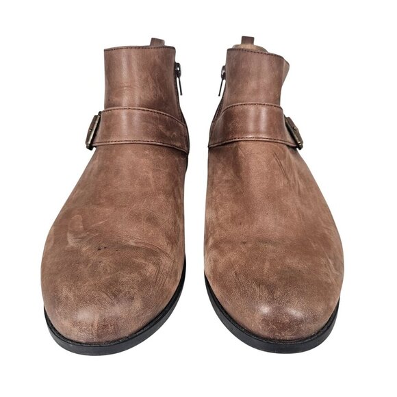 Vionic Country Logan Wide Fit Ankle Boots Side Zip Brown Leather Women's 9.5 - Picture 2 of 14